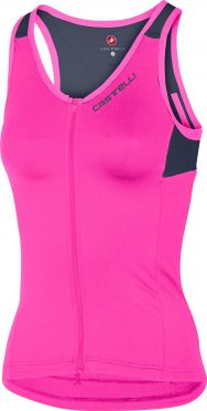 Castelli Solare top mouwloos zwart/rood dames Kopie