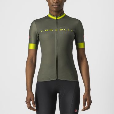 Castelli Gradient fietsshirt korte mouw groen dames 