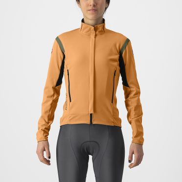 Castelli Perfetto RoS 2 lange mouw fietsjack oranje dames 