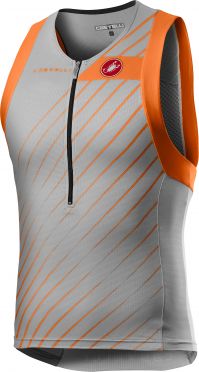 Castelli Free tri top zilvergrijs heren