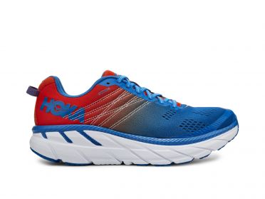 Hoka One One Clifton 6 hardloopschoenen rood/blauw heren