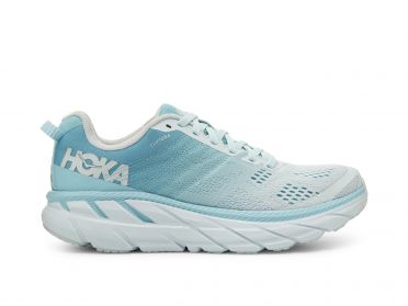 Hoka One One Clifton 6 wide hardloopschoenen blauw/grijs dames