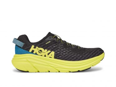 Hoka One One Rincon hardloopschoenen zwart/blauw/geel heren