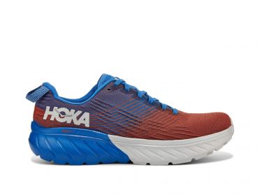 Hoka One One Mach 3 hardloopschoenen blauw/rood heren