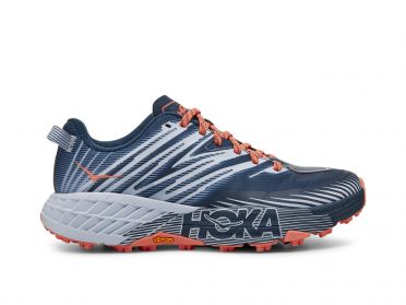 Hoka One One Speedgoat 4 trail hardloopschoenen blauw/grijs dames