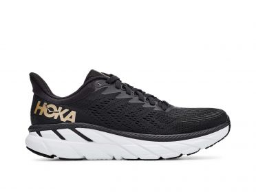 Hoka One One Clifton 7 hardloopschoenen zwart/goud dames
