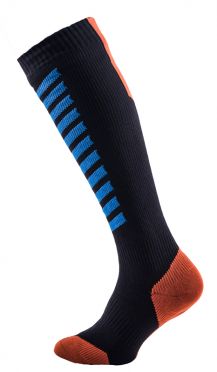 Sealskinz MTB mid knee fietssokken zwart/blauw/oranje