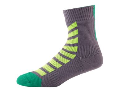Sealskinz MTB ankle with hydrostop fietssok antraciet/groen/geel