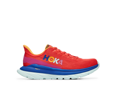 Hoka Mach 4 hardloopschoenen rood dames