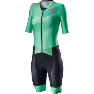 Castelli Free Sanremo 2 W trisuit korte mouwen groen dames