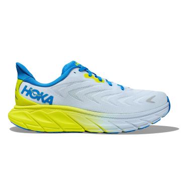 Hoka Arahi 6 hardloopschoenen lichtblauw/geel heren