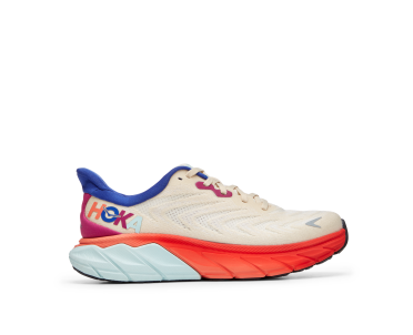 Hoka Arahi 6 hardloopschoenen wit/rood heren