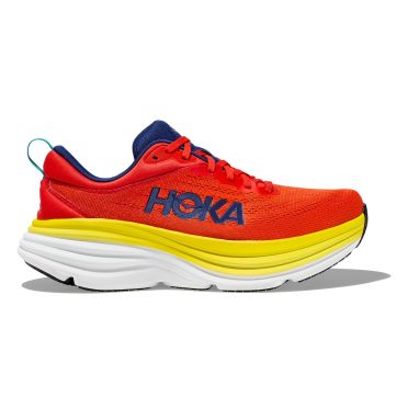 Hoka Bondi 8 hardloopschoenen geel/rood heren