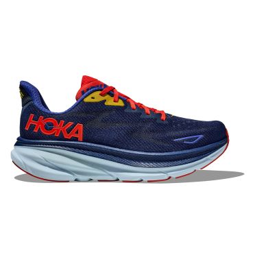 Hoka Clifton 9 hardloopschoenen blauw/rood heren