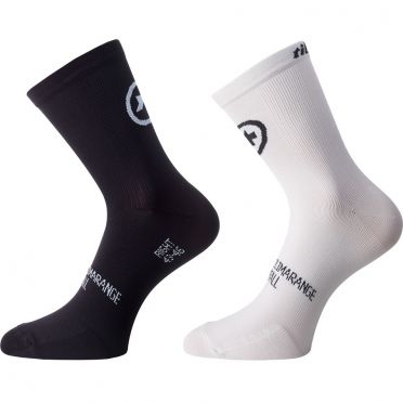 Assos TiburuSocks_evo8 fietssokken wit 2-pack