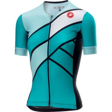 Castelli Free speed W race jersey tri top groen/blauw dames