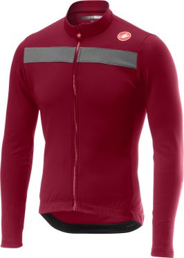 Castelli Puro 3 lange mouw fietsshirt licht rood/paars heren