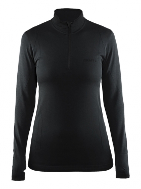 Craft Active Comfort Zip lange mouw ondershirt zwart/solid dames 