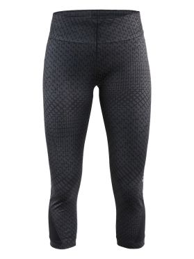 Craft Breakaway capri 3/4 hardloopbroek P-stir zwart dames