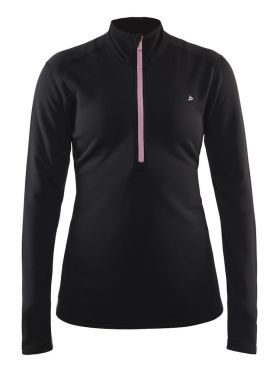 Craft Sweep halfzip Skipully zwart/roze dames