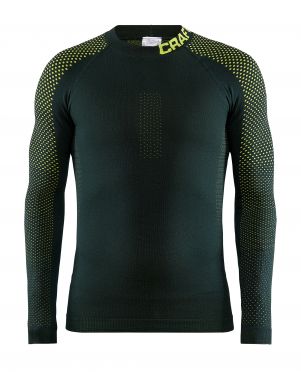 Craft warm intensity CN lange mouw ondershirt groen/geel heren