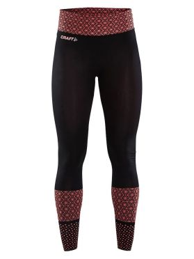 Craft Core block tight hardloopbroek zwart/red dames