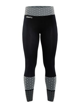 Craft Core block tight hardloopbroek zwart/wit dames