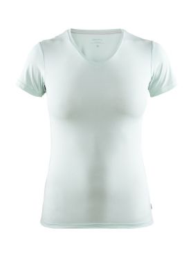 Craft Essential V-neck korte mouw ondershirt groen/plexi dames 