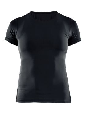 Craft Essential V-neck korte mouw ondershirt zwart dames