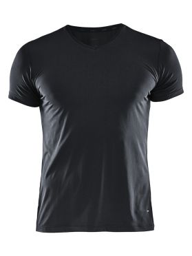 Craft Essential V-neck korte mouw ondershirt zwart heren