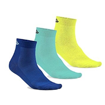 Craft Greatness Mid Sokken blauw/groen/geel 3-Pack