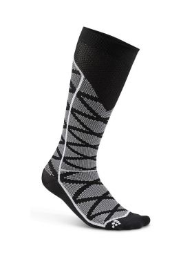 Craft Compressie pattern hardloopsokken zwart unisex