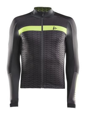 Craft Route fietsshirt lange mouw grijs/geel heren