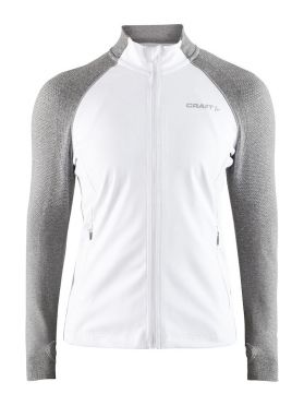 Craft Urban run fuseknit hardloopjack wit/grijs dames
