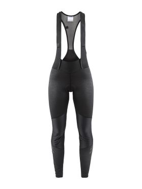 Craft Ideal wind bibtight fietsbroek zwart/strepen dames
