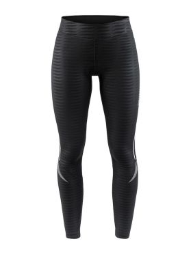 Craft Ideal Thermal tight fietsbroek zwart/strepen dames 
