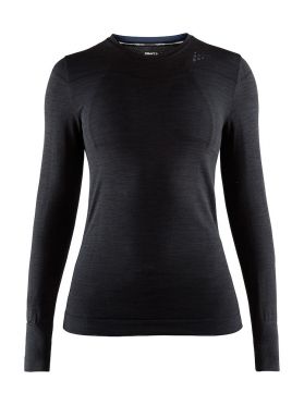 Craft Fuseknit comfort lange mouw ondershirt zwart dames