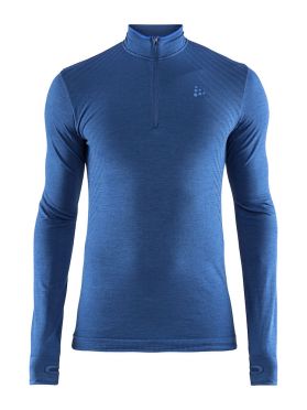 Craft Fuseknit comfort zip lange mouw ondershirt blauw heren