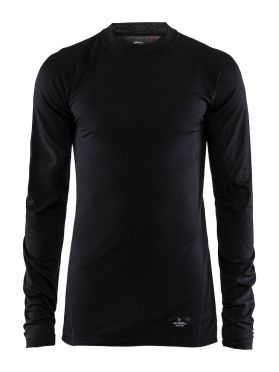 Craft Warm merino lange mouw ondershirt zwart heren