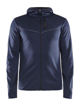 Craft Eaze FZ sweat hood hardloopjack blauw heren 