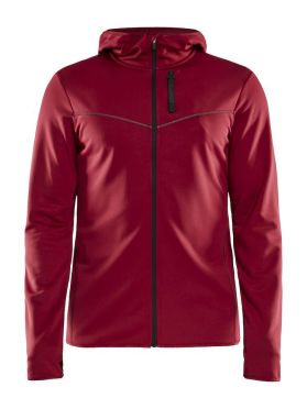 Craft Eaze FZ sweat hood hardloopjack rood heren