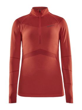 Craft Active Intensity zip lange mouw ondershirt rood dames
