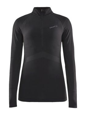 Craft Active Intensity zip lange mouw ondershirt zwart dames 