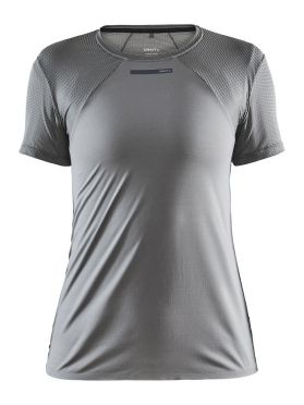 Craft Vent Mesh korte mouw hardloopshirt grijs dames