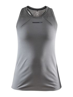 Craft Vent Mesh mouwloos hardloopshirt grijs dames