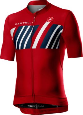 Castelli Hors Categorie korte mouw fietsshirt rood heren