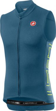 Castelli Entrata V mouwloos fietsshirt blauw heren