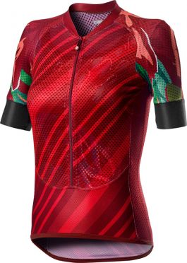 Castelli Climber's W korte mouw fietsshirt rood dames