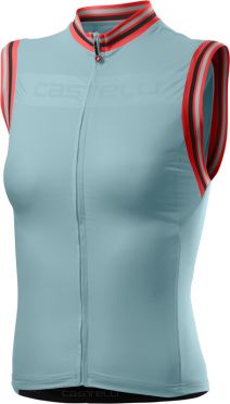 Castelli Promessa 3 mouwloos fietsshirt lichtblauw dames