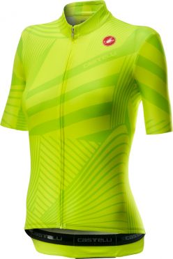 Castelli Sublime korte mouw fietsshirt geel dames
